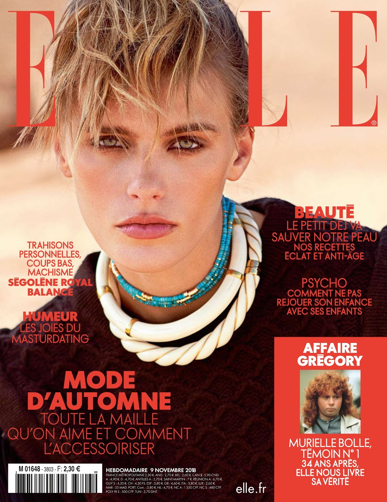 Elle France November 2018 Cover Story Editorial