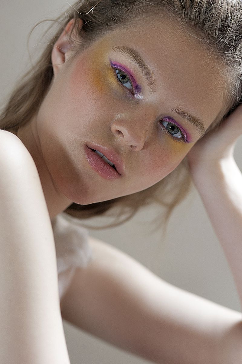 Summer Colored Makeup Editorial